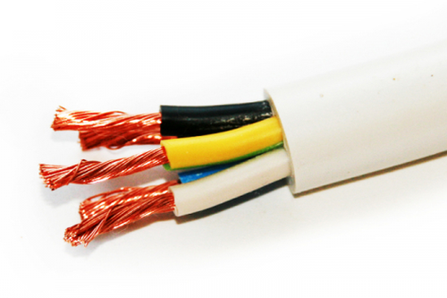 Провод бытовой ПВС 5х4 белый ГОСТ