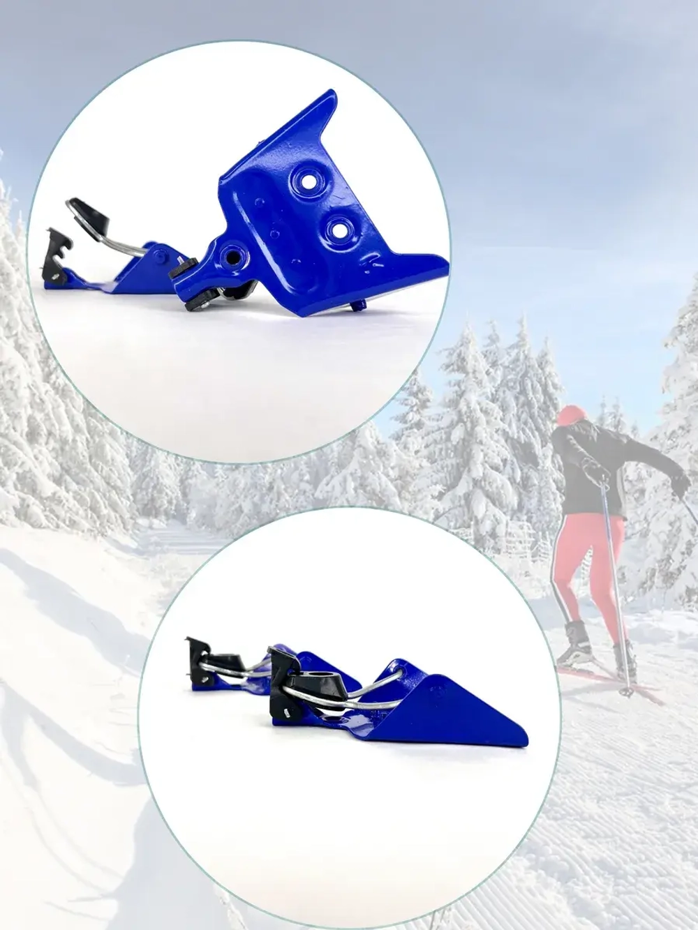 Крепление для лыж NN75 мм, железное для деревянных лыж