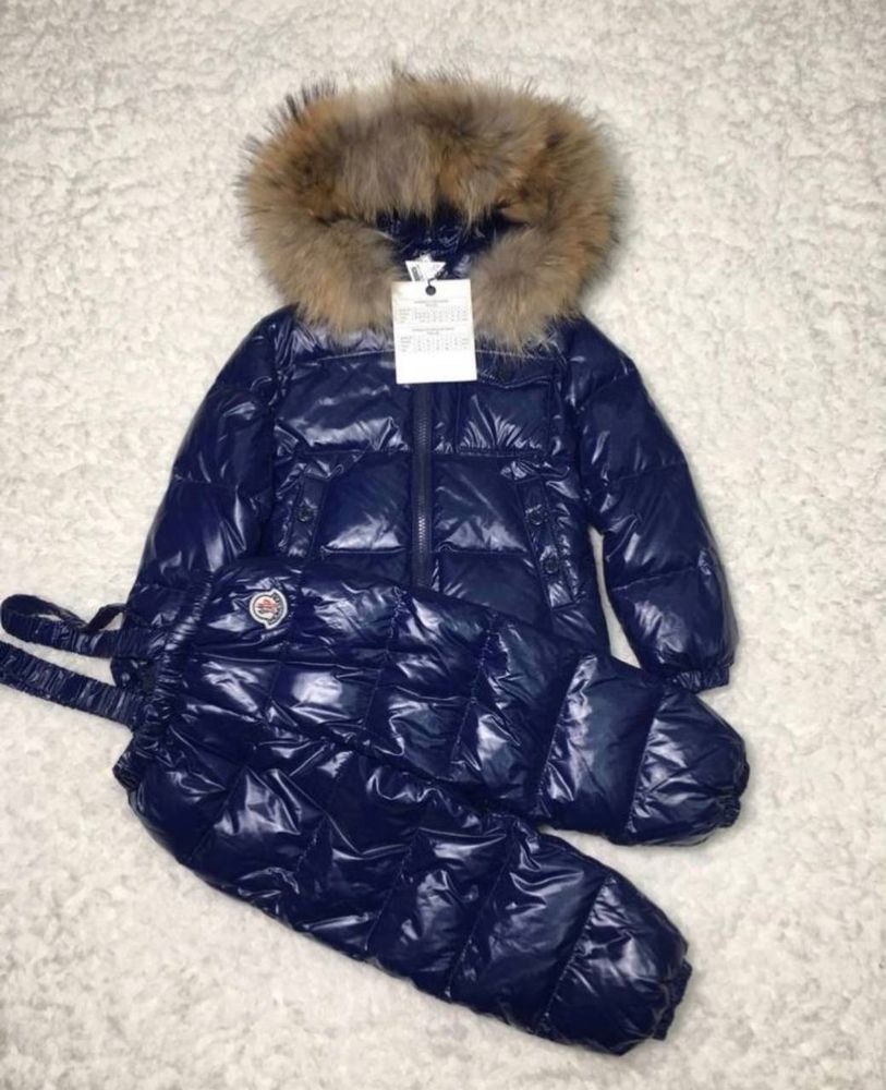 Детский брендовый зимний костюм Buba Moncler Dark Blue