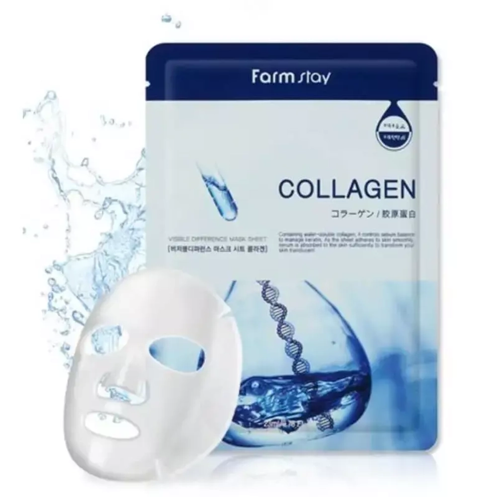 Тканевая маска с коллагеном FarmStay Visible difference mask sheet collagen