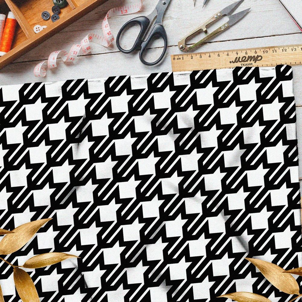 Ткань муслин гусиная лапка