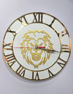 Авторские настенные часы "Золотой лев"