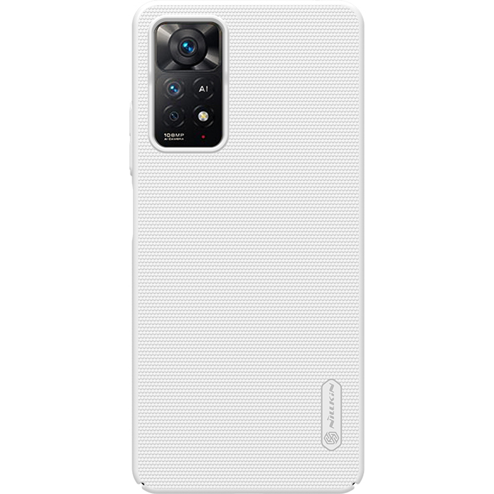 Тонкий чехол белого цвета от Nillkin серии Super Frosted Shield для Xiaomi Redmi Note 11 Pro (Global), 11 Pro 5G (Global), 11 Pro+ 5G India, 11E Pro 5G