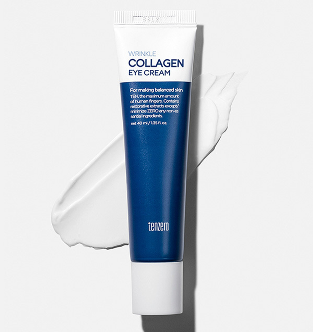 Разглаживающий крем для области вокруг глаз с Коллагеном Tenzero Wrinkle Collagen Eye Cream 40мл