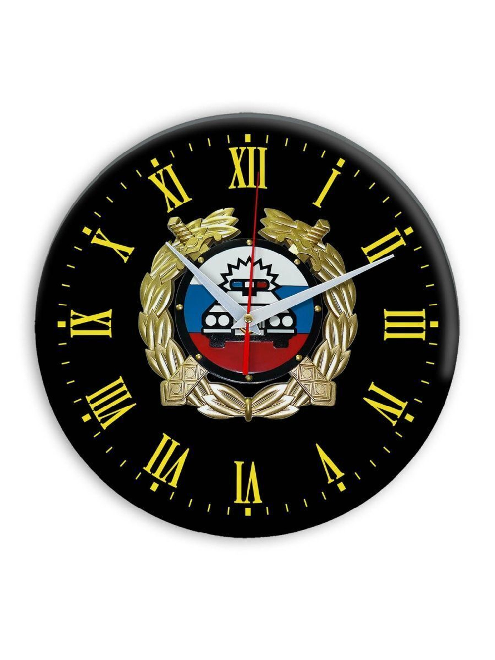 Настенные часы "Эмблема ГИБДД 37" Декор для дома, подарок