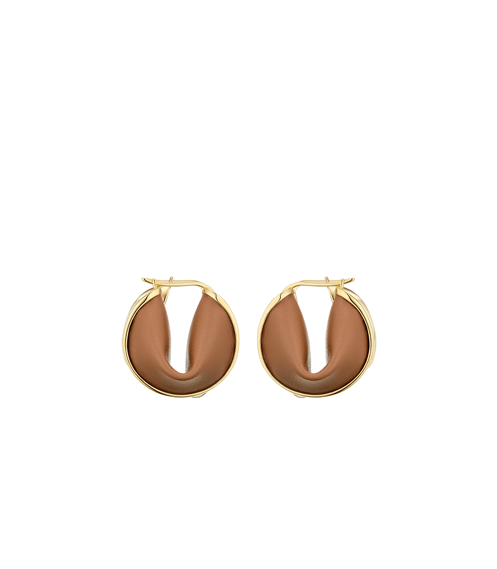Polène Серьги Ormé Hoop Earrings, цвет верблюжьей шерсти