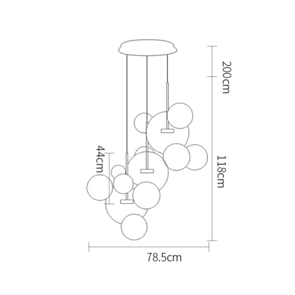 Подвесной светильник 9214P/3R gold