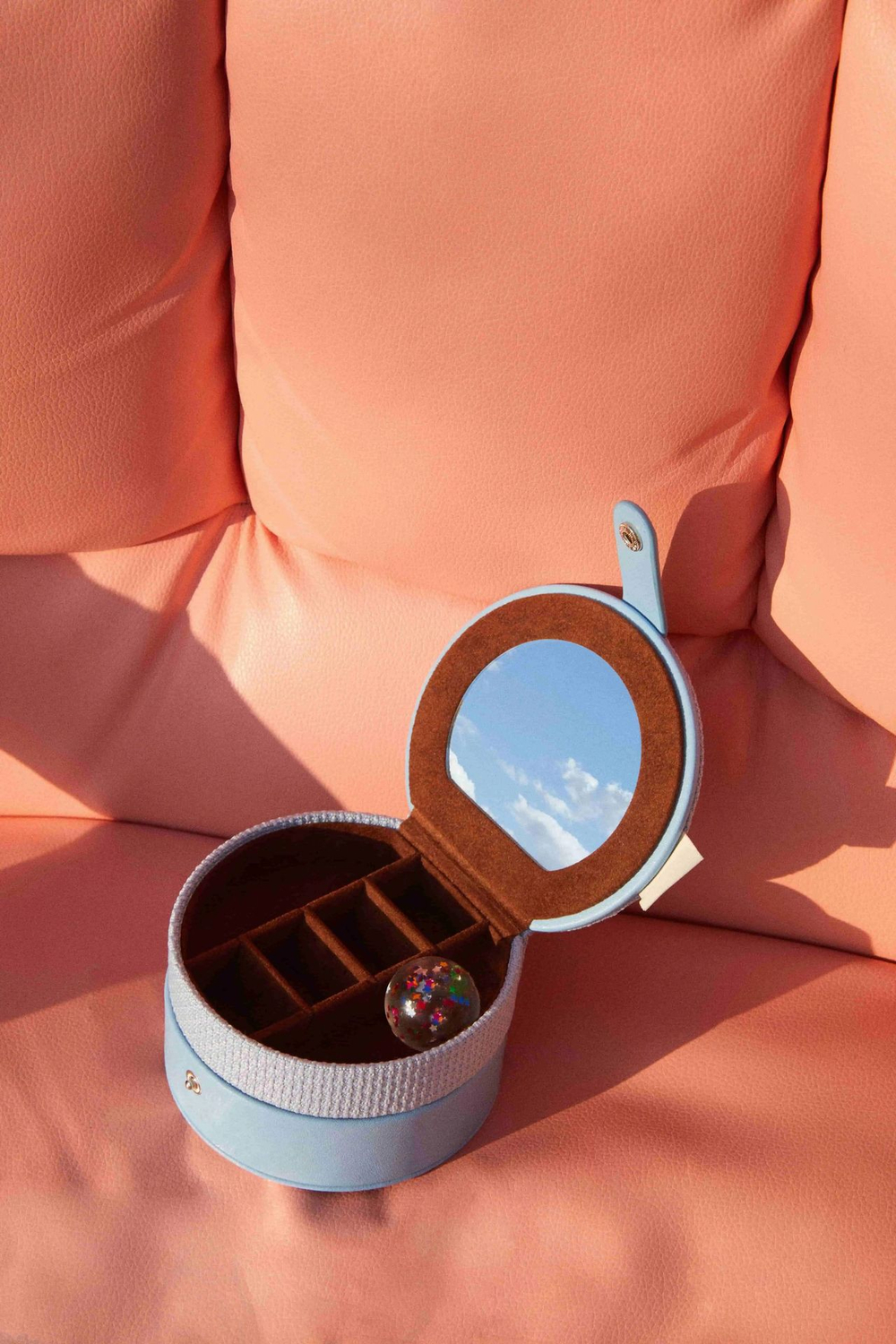 Шкатулка мини " голубая ракушка"