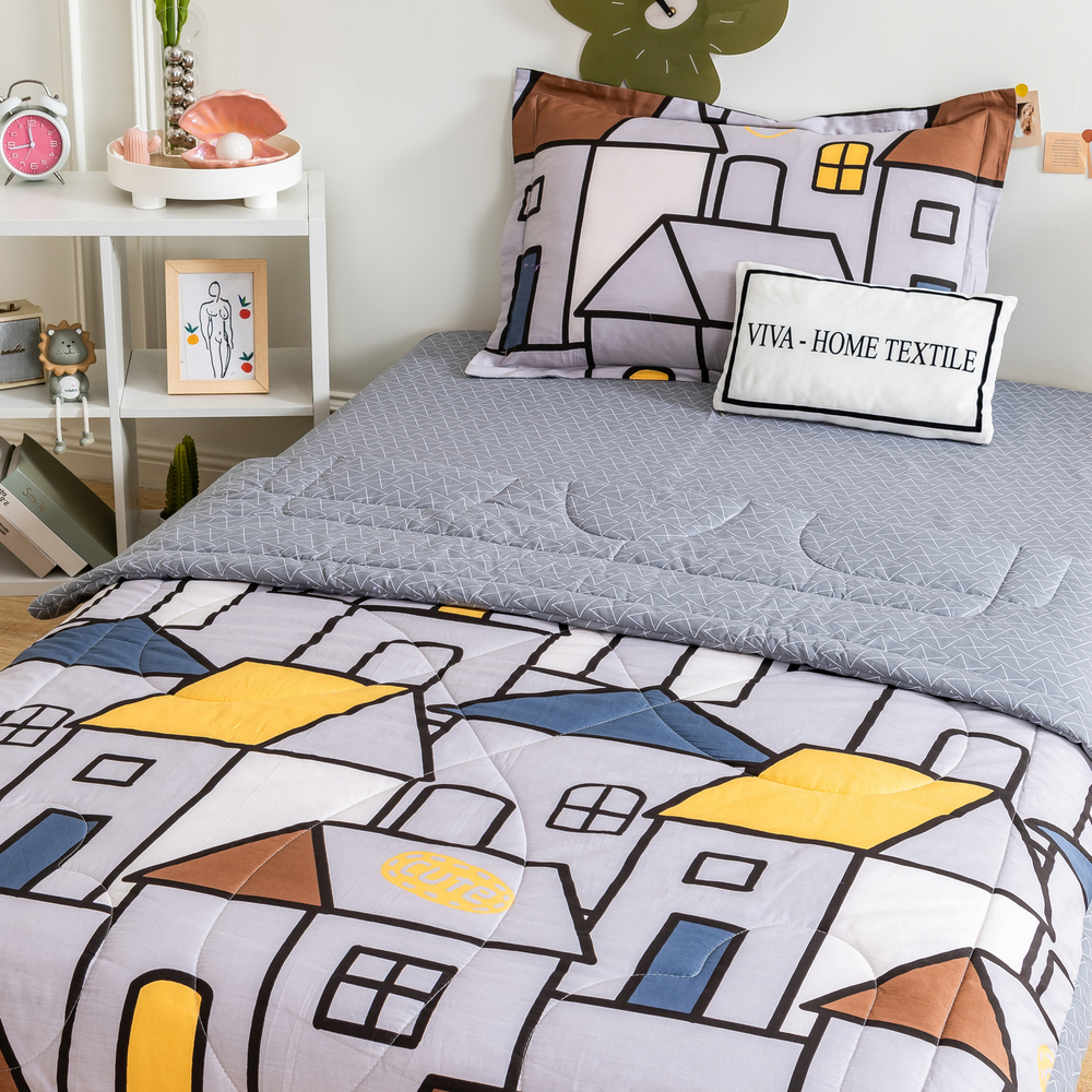 Комплект постельного белья Сатин с Одеялом Young 100% хлопок OBK011