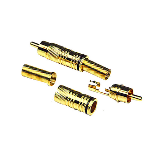 INVOTONE RCA300M G - Коннектор тюльпан кабельный, RCA, 'золото', корпус металл