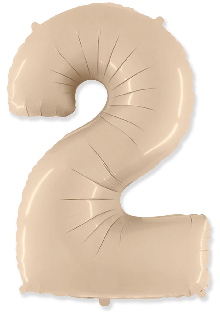 FM (40&#39;&#39;/102 см) Цифра, 2, Кремовый, 1 шт.