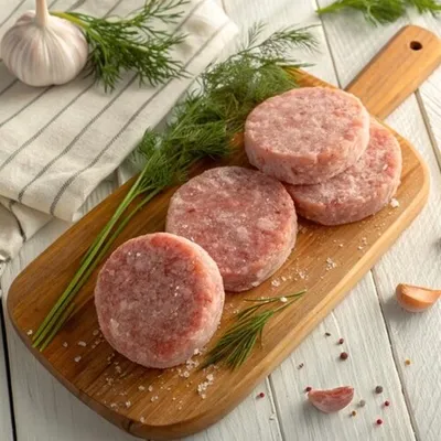 Фотография Котлеты из курицы и свинины / 500 гр купить в магазине Афлора