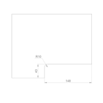 Замок для стеклянной двери Range.GL.L10 BL