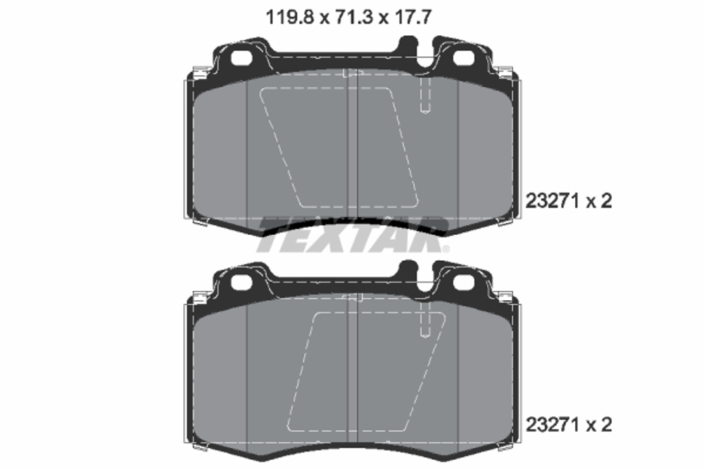 TEXTAR - 2327102-TET - Brake Pad Set, disc brake