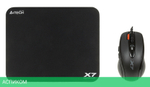 Мышь A4Tech X-7120 + коврик X7-200MP черный