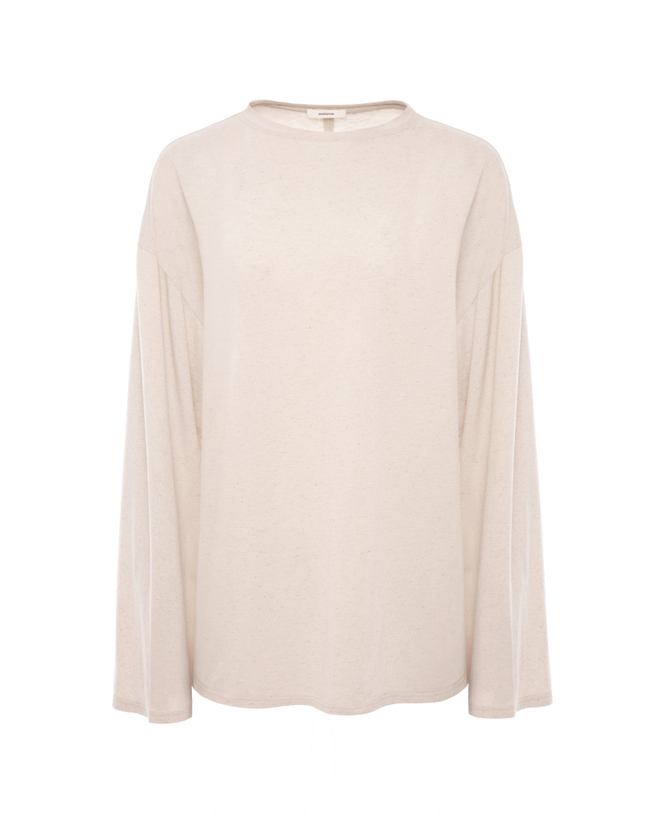 Лонгслив из льняного трикотажа