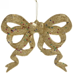 Украшение новогоднее «Бант сияющий» 17*18 см, Золото