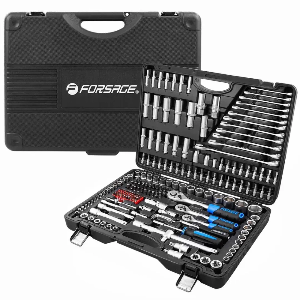 Набор инструментов 216пр. 1/4''3/8''1/2''(6гр, 12гр)(4-32мм) Forsage F-38841 SM