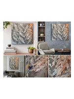 Картина "Кружево водных кругов" 50х60: Ручная уникальная эксклюзивная картина в единственном экземпляре