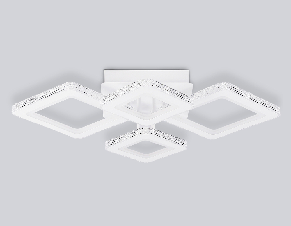 Потолочный светодиодный светильник с пультом FA8878/2+2 WH белый 3000K-6400K 88W 710*520*125 (ПДУ ИК)