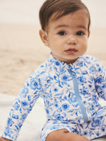 Купальник слитный на молнии для девочки Next E77-689, Голубой