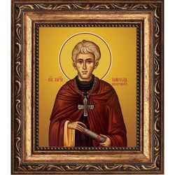 Павел Ксиропотамский преподобный. Икона на холсте.