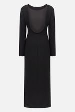 Платье в пол с вырезом на спине