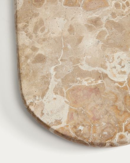 Сервировочная доска Orlina из бежевого мрамора 25 x 18 см