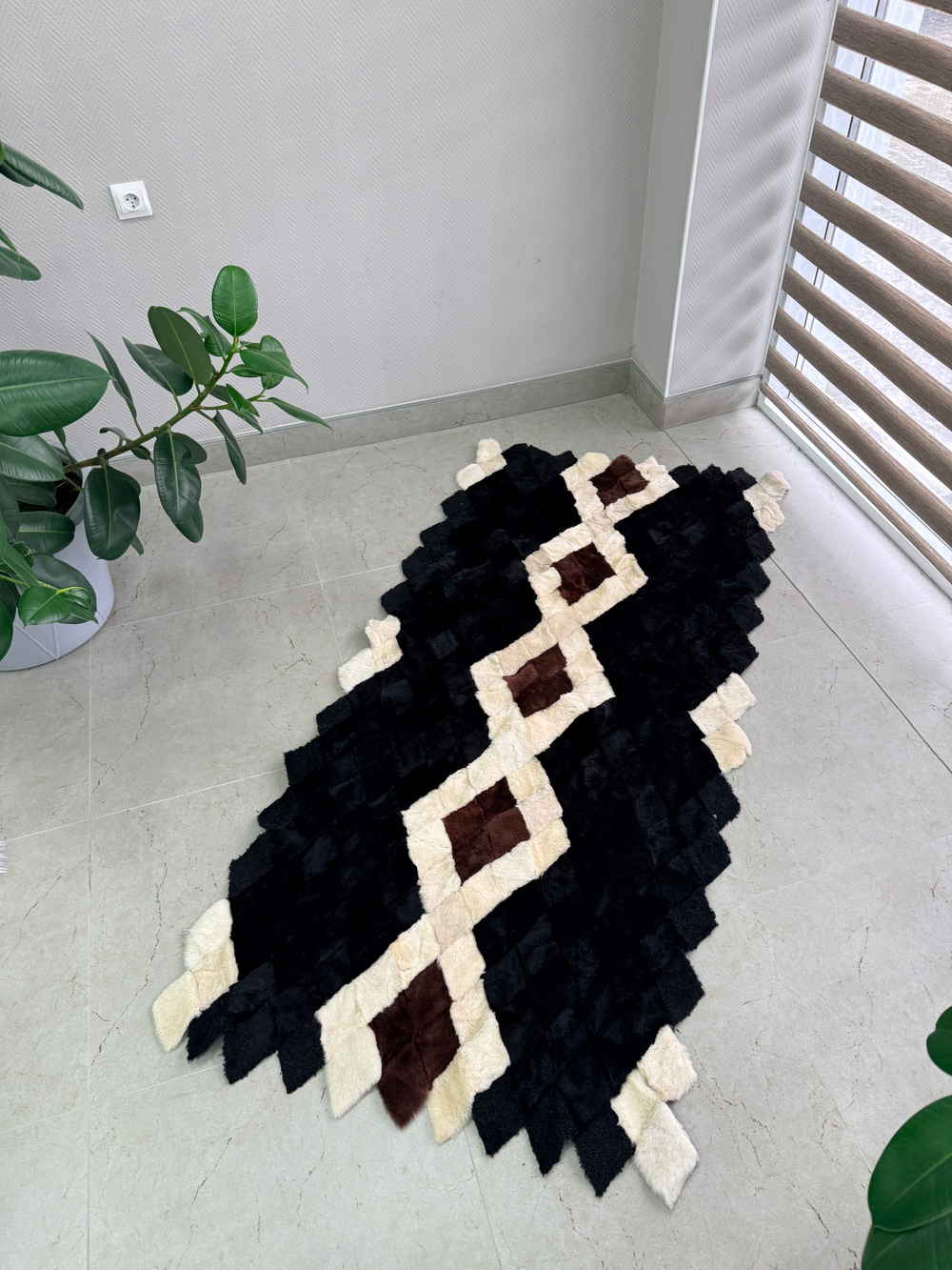 Покрывало меховое ковер из шкуры овчины