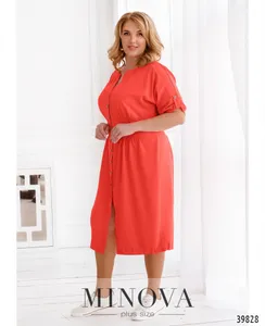 Платье 129-коралловый Minova