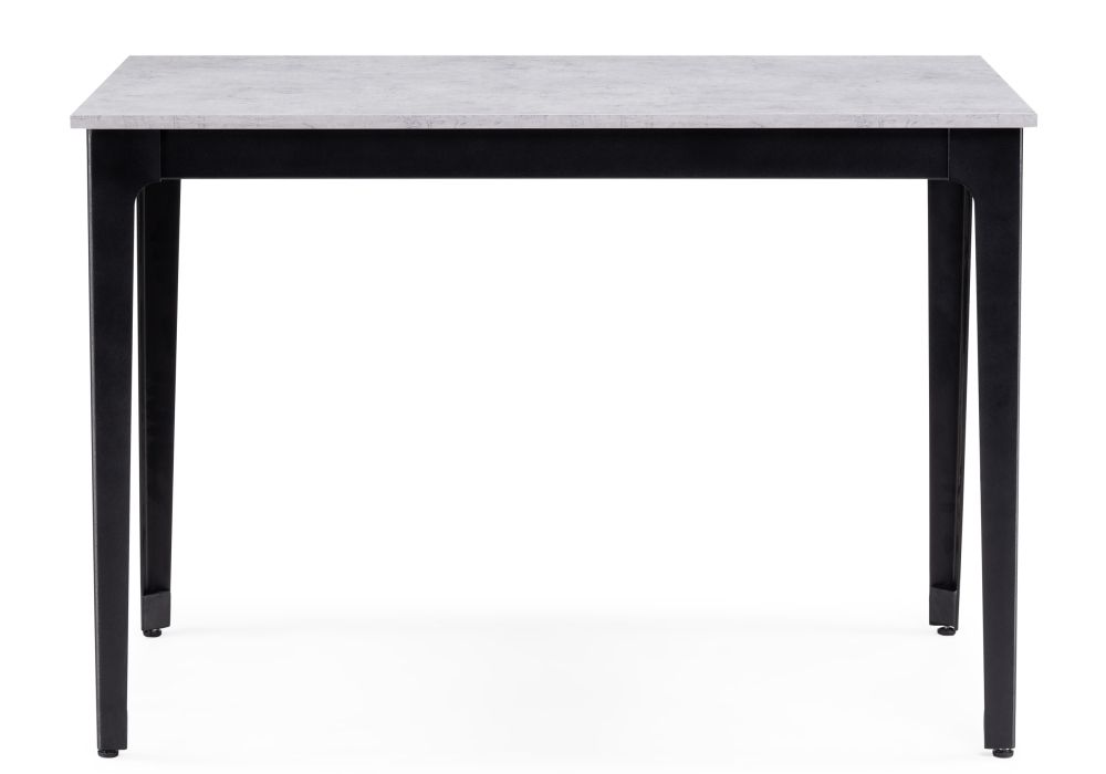 Деревянный стол Айленд 110(155)х68х76 бетон светлый / черный
