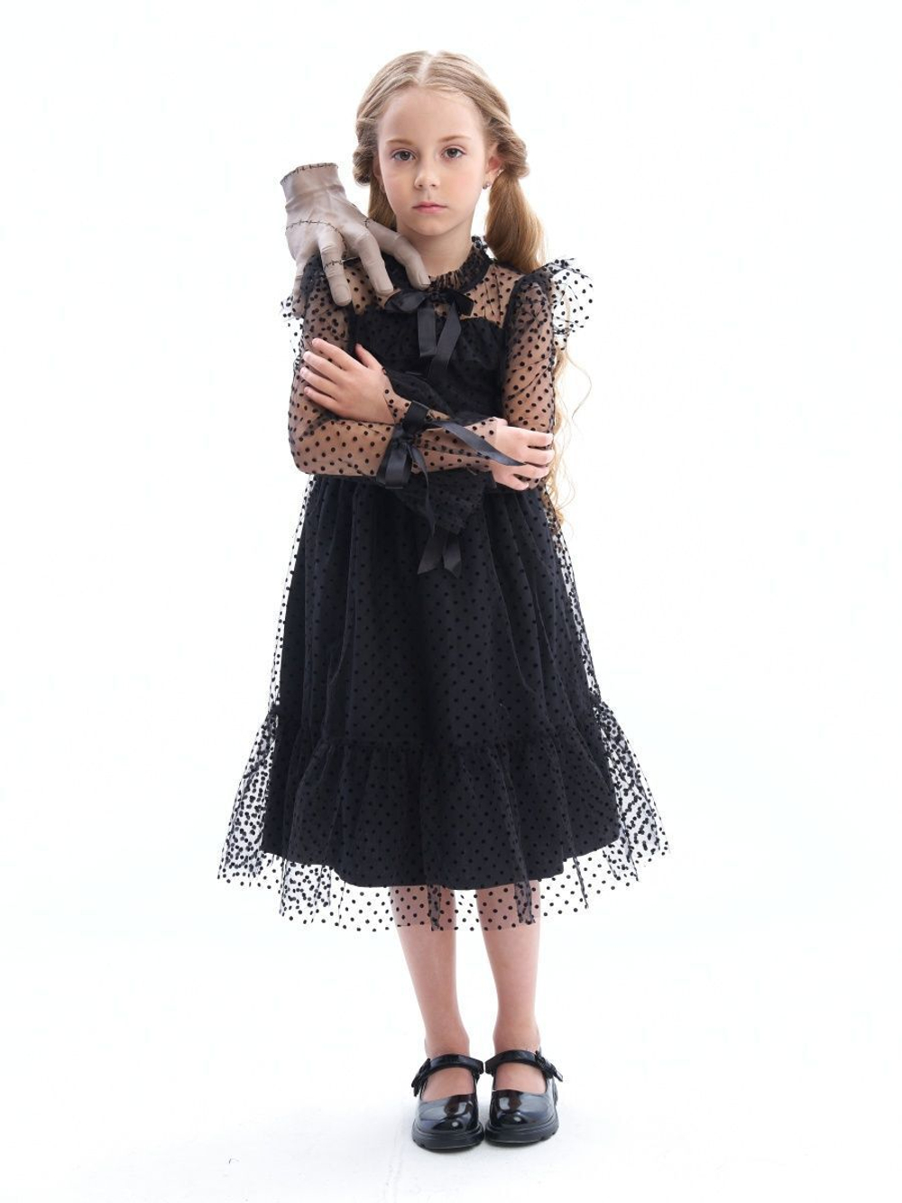 Пышное платье Уэнсдэй (Wednesday Addams) вещь на Хэллоуин