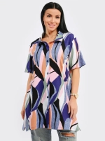 Туника-рубашка хлопок большие размеры