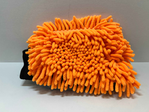 Губка-варежка для мойки автомобиля, оранжевый (1 шт.)