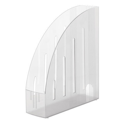 Лоток вертикальный для бумаг BRAUBERG «Energy» (241×85×300 мм), эргономичная форма, прозрачный, 4 штуки в комплекте.