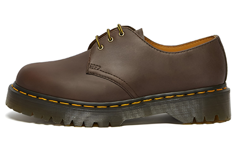 Dr.Dr. Martens Martin 1461 Bex imitation horse leather 3-hole Martin platform shoes for men and women the same dark brown