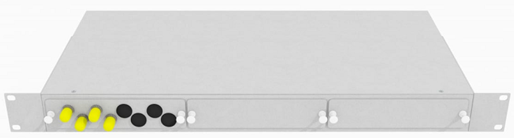 Кросс оптический стоечный  TopLAN КРС-Top-1U-04ST/U-OM2-GY