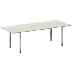 Metal System Direct Стол перег. П-обр. м/к БП.ПРГ-240 Дуб Наварра/Нержавеющая Сталь 2400*1000*750