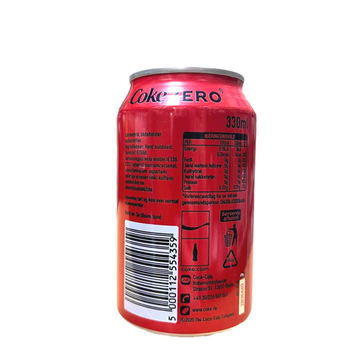 Напиток газированный Coca-Cola Zero sugar Кока Кола БЕЗ САХАРА 330 мл