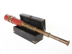 Nautical Подзорная труба в деревянном футляре