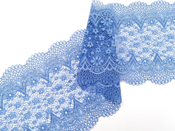 Эластичное кружево, 21,5 см, голубое (Арт: EK-2707), м