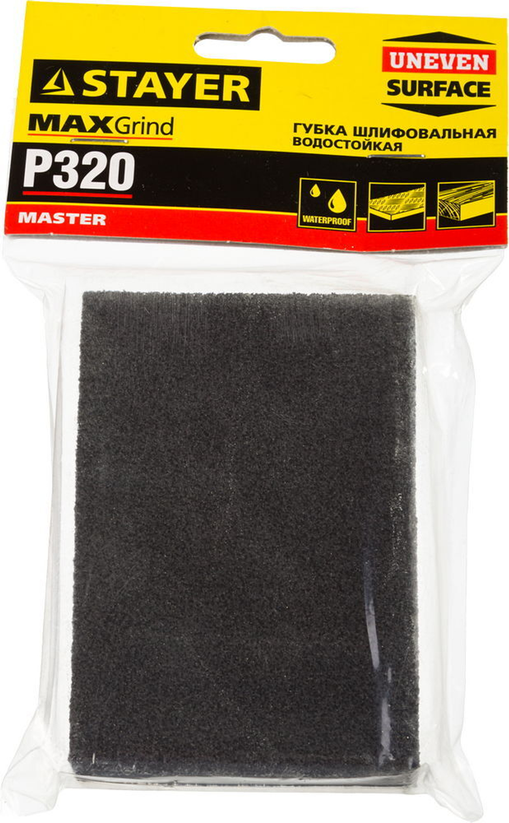 STAYER Р320, 100 х 68 х 26 мм, четырехсторонняя, шлифовальная губка (3560-4)