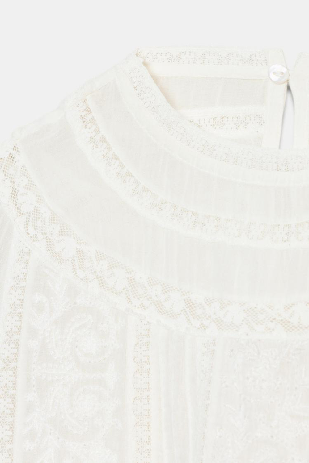 ZARA ТОП С ВЫШИВКОЙ БЕЗ РУКАВОВ — ZW COLLECTION, ЭКРЮ