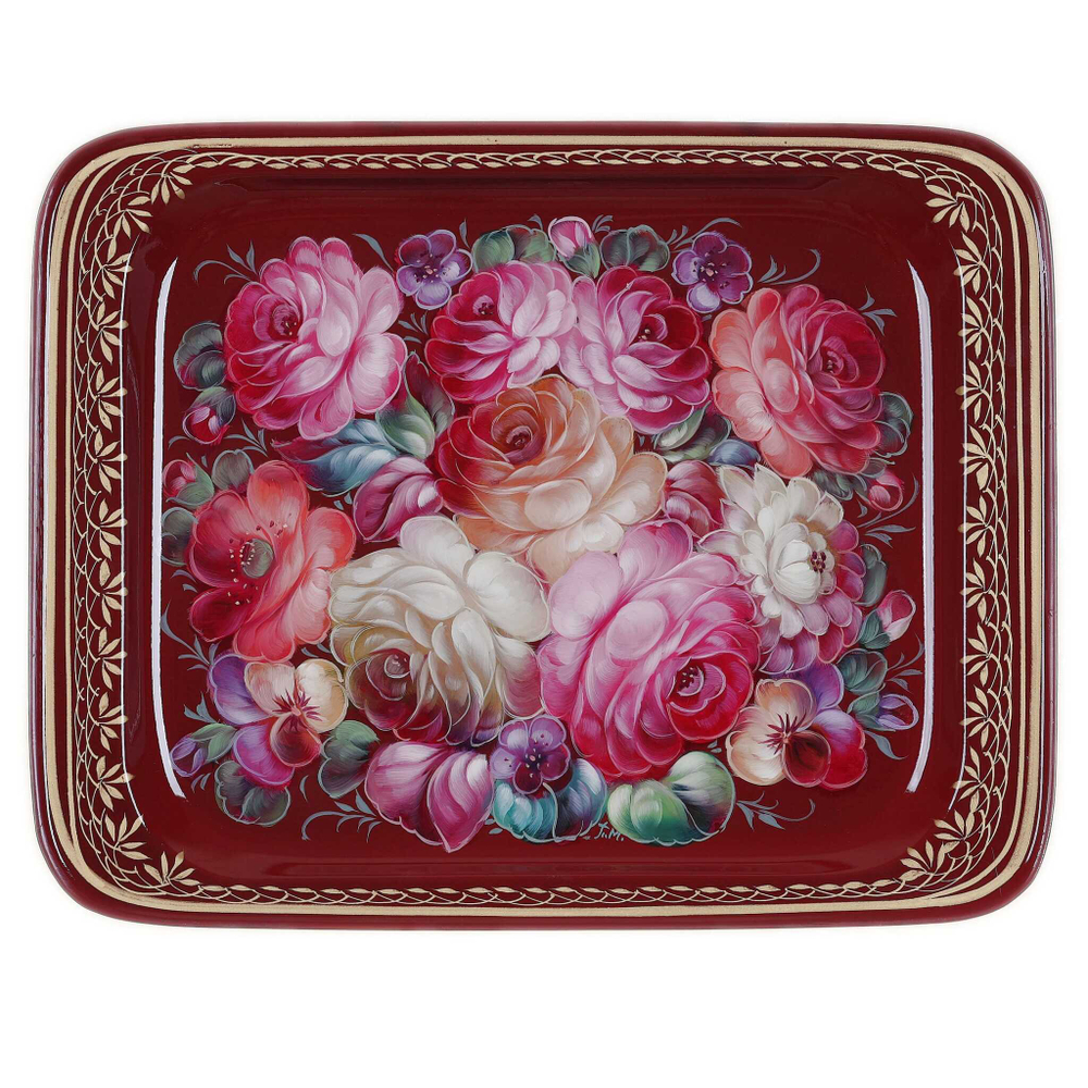 若斯托沃彩绘托盘 A13D210725102