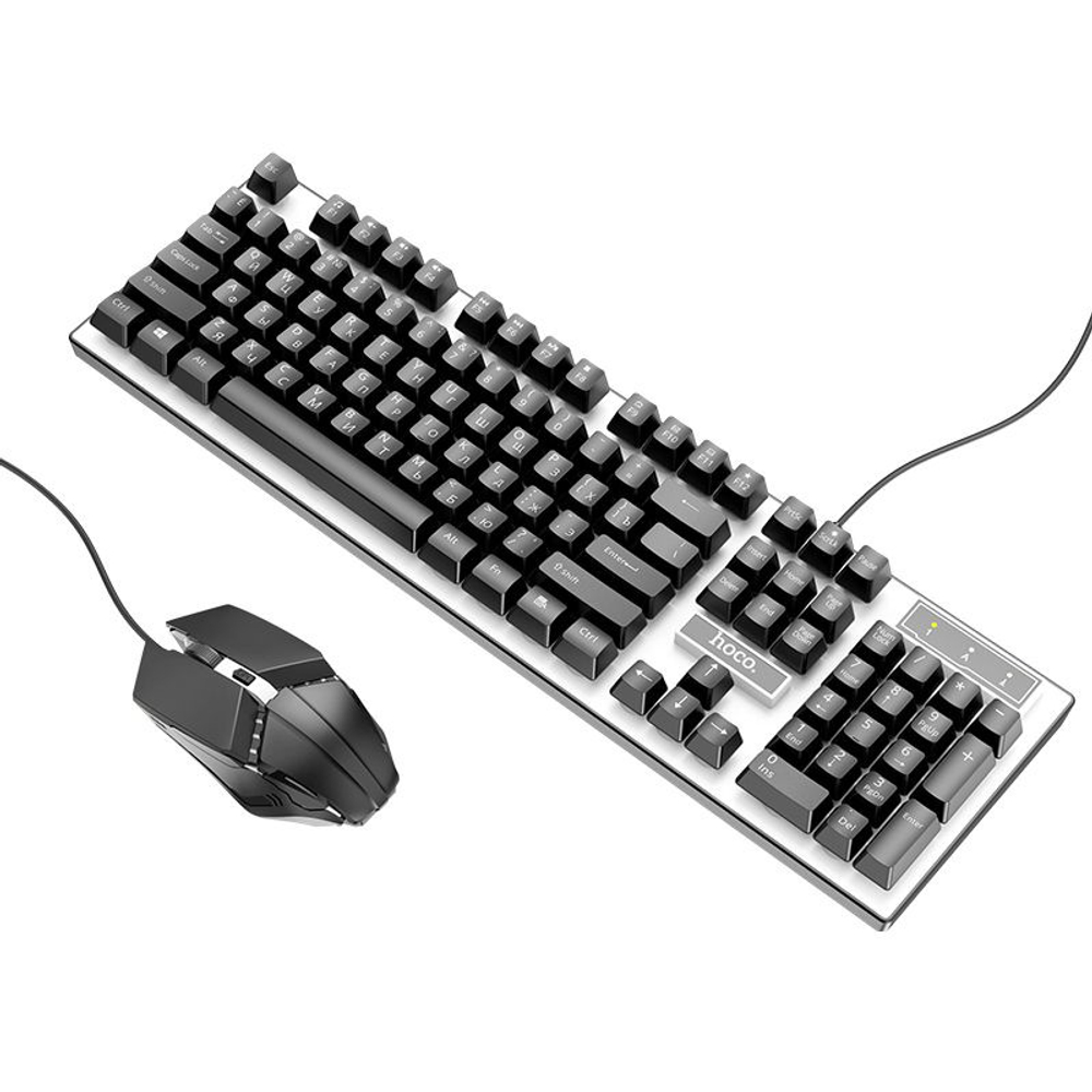 Игровая клавиатура и мышь световая HOCO GM18 , черный