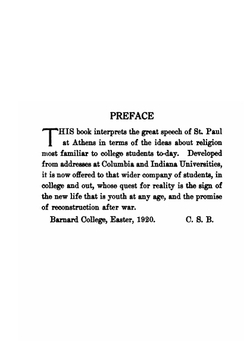 God unknown. A study of the address of St. Paul at Athens | Charles Sears Baldwin