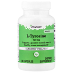 Vitacost, L-тирозин, 750 мг, 90 капсул