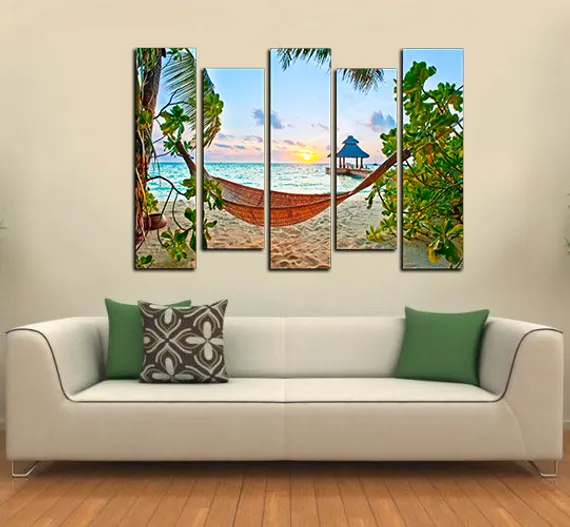 Модульная картина "Морской гамак"