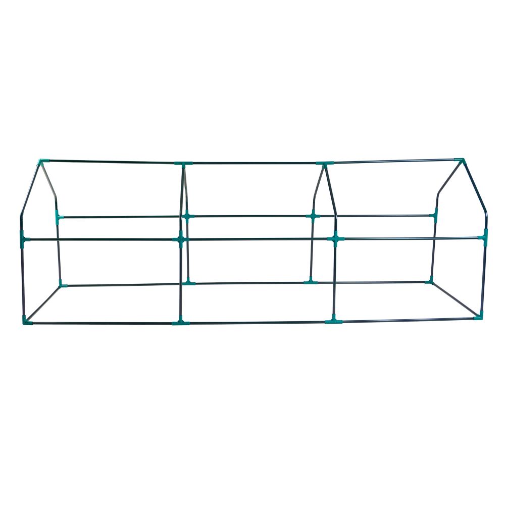 UGH-S33 L270 GREEN-GREEN Парник уличный. 270x90x90см. Металлическая труба в ПВХ. цвет зеленый. Тент из армированного полиэтилена 135г-м2. цвет сетки зеленый. TM ФитоЛето