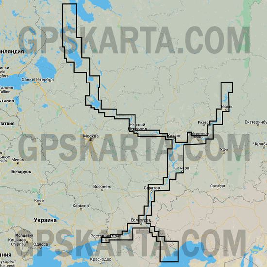 C-MAP Волга, Кама, Дон карта глубин для Lowrance / Simrad / B&G MAX-N+ RS-Y237